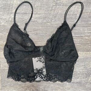 NWT Mango Black Lace Bralette size XS B150